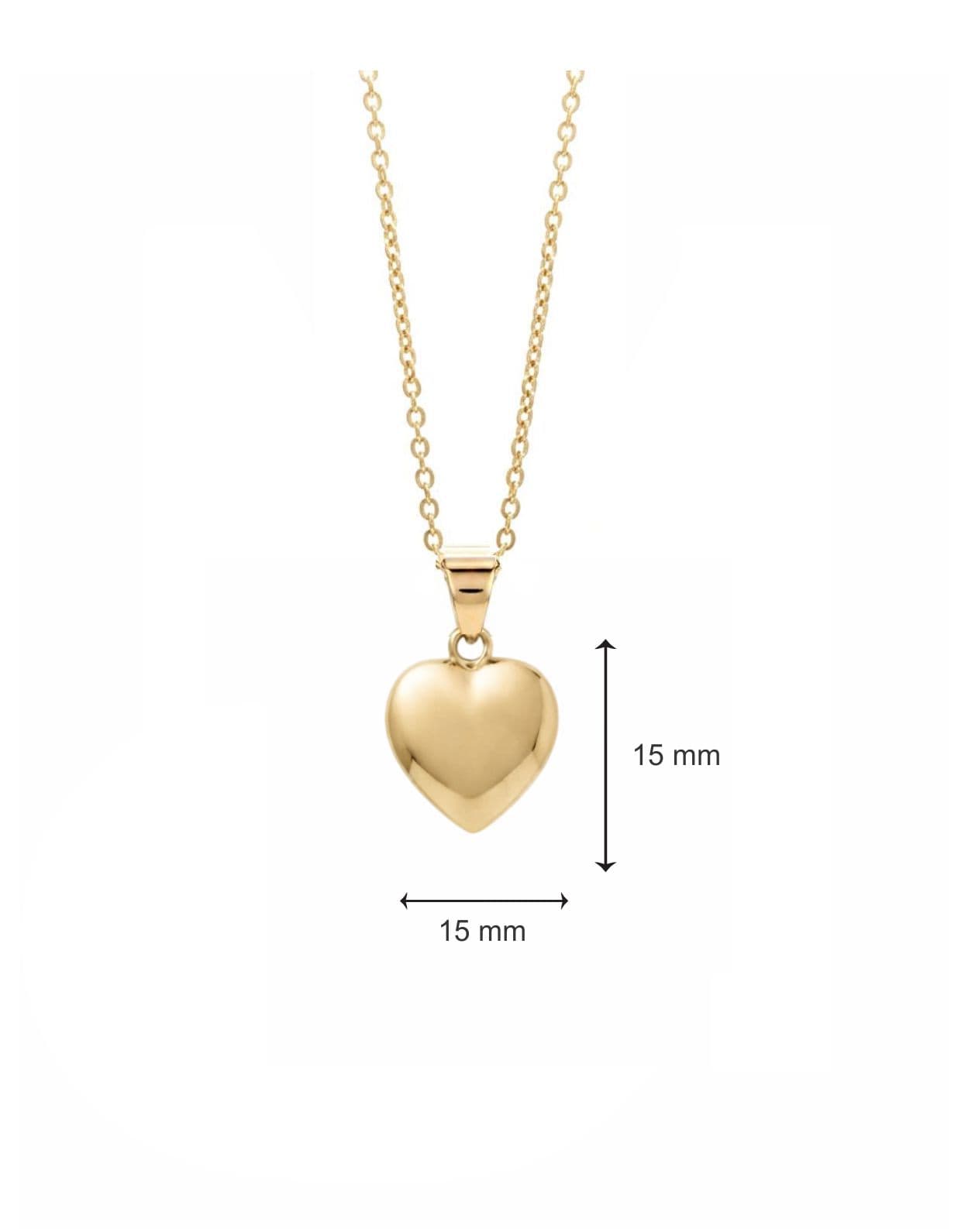 Loved Remembered Small Gold Heart Pendant Urn