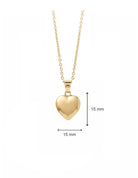 Loved Remembered Small Gold Heart Pendant Urn