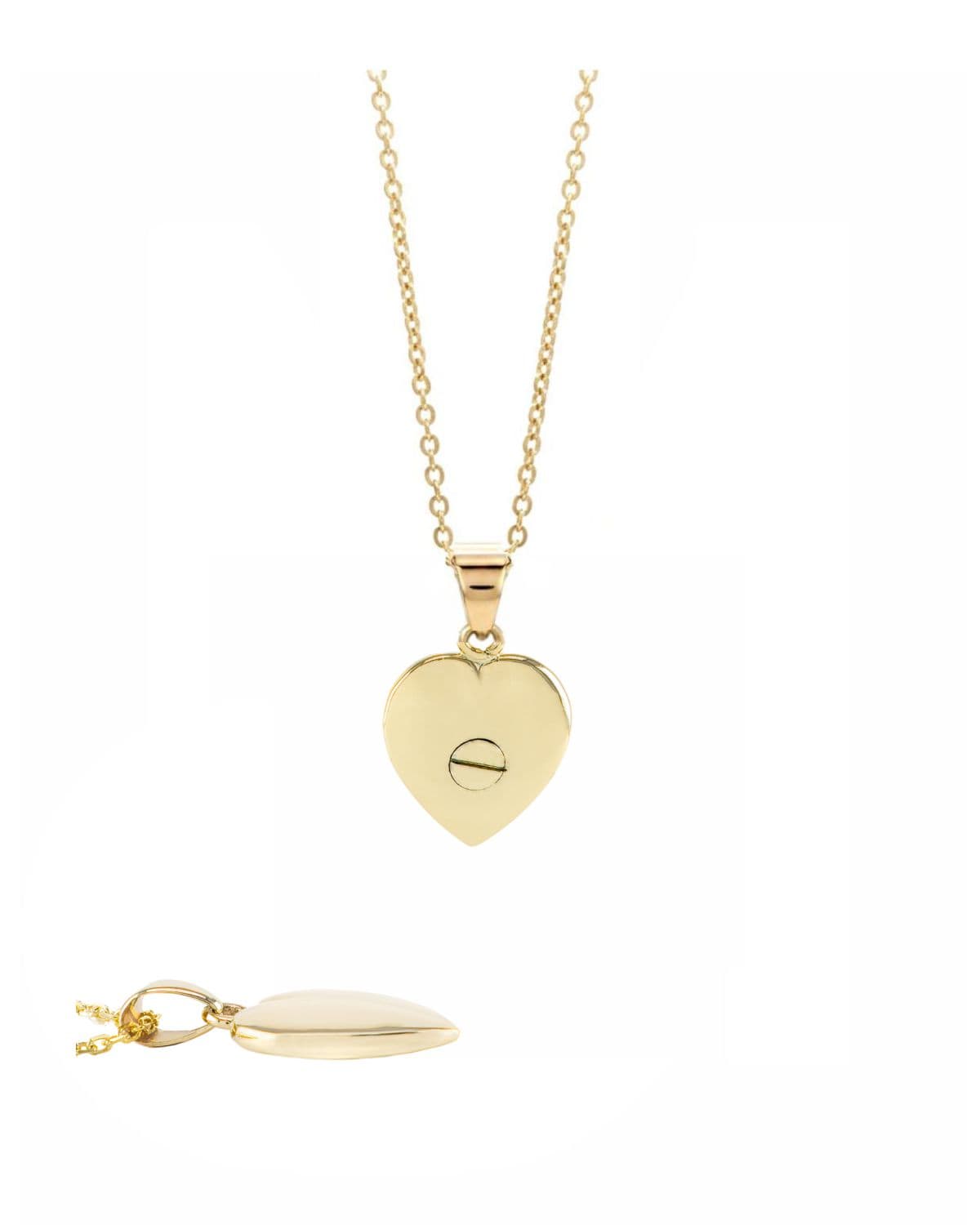 Loved Remembered Small Gold Heart Pendant Urn
