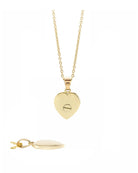Loved Remembered Small Gold Heart Pendant Urn
