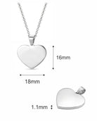 Loved Remembered STAINLESS 1 Heart Pendant