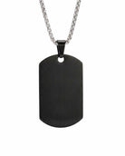Loved Remembered STAINLESS 11 Black Tag Pendant