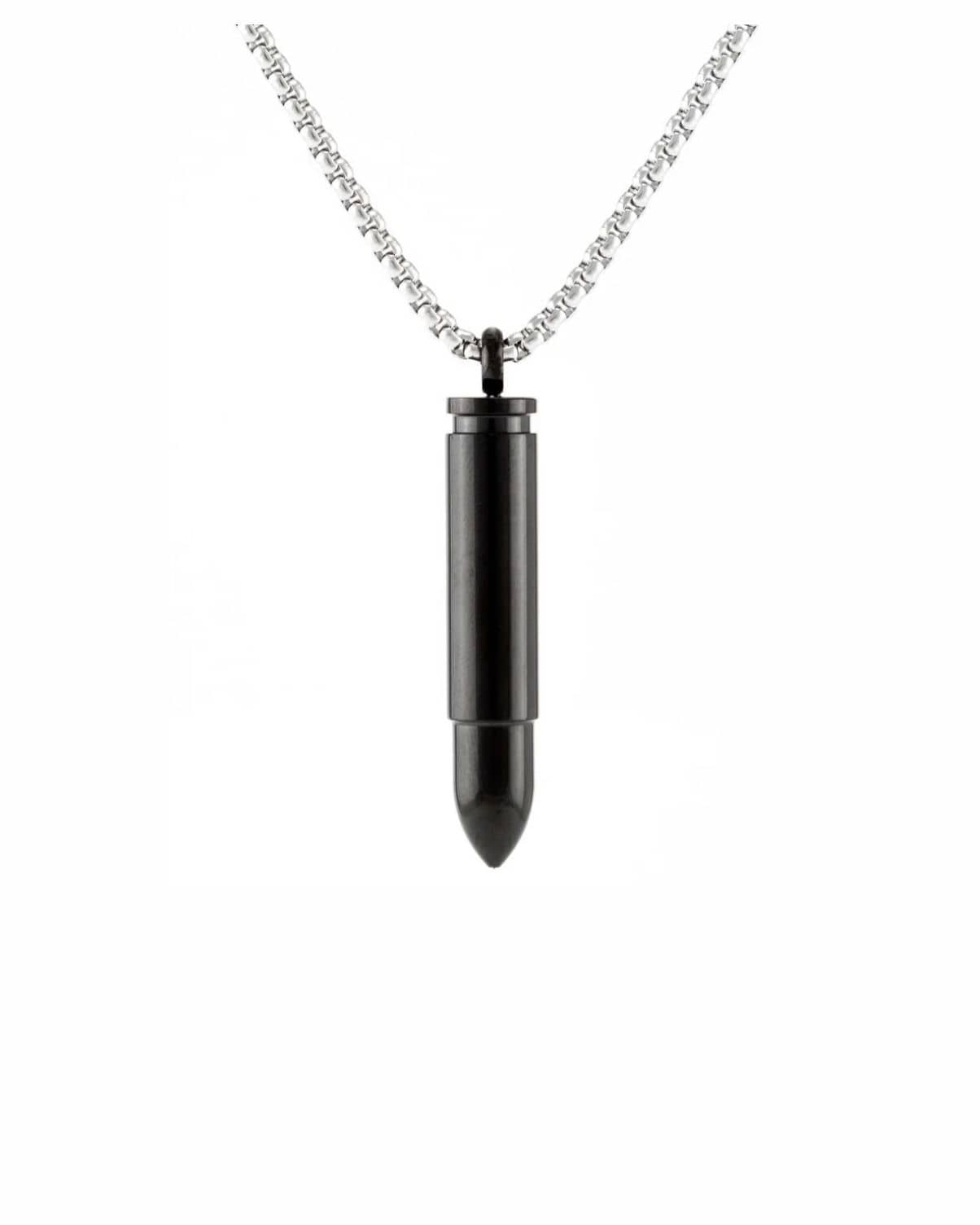 Loved Remembered STAINLESS 13 Black Bullet Urn