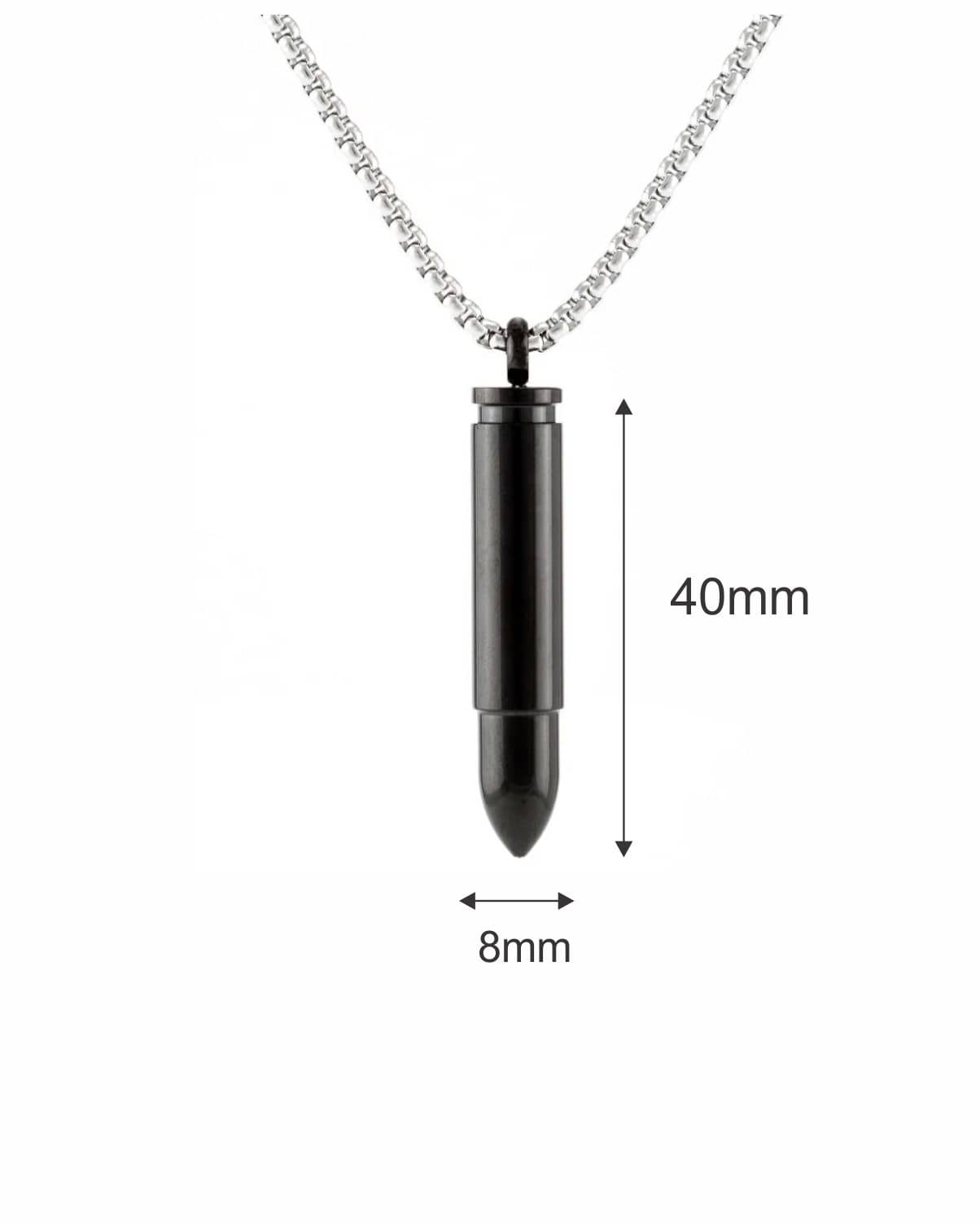 Loved Remembered STAINLESS 13 Black Bullet Urn