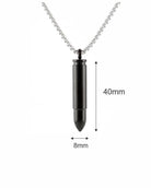 Loved Remembered STAINLESS 13 Black Bullet Urn