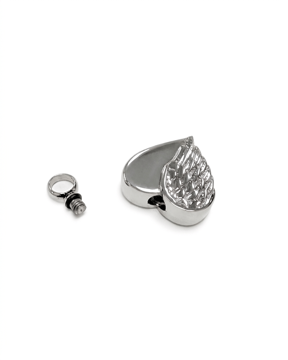 Loved Remembered STAINLESS 18 Angel Wing Pendant Urn