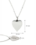 Loved Remembered STAINLESS 18 Angel Wing Pendant Urn