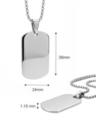 Loved Remembered STAINLESS 2 Tag Pendant