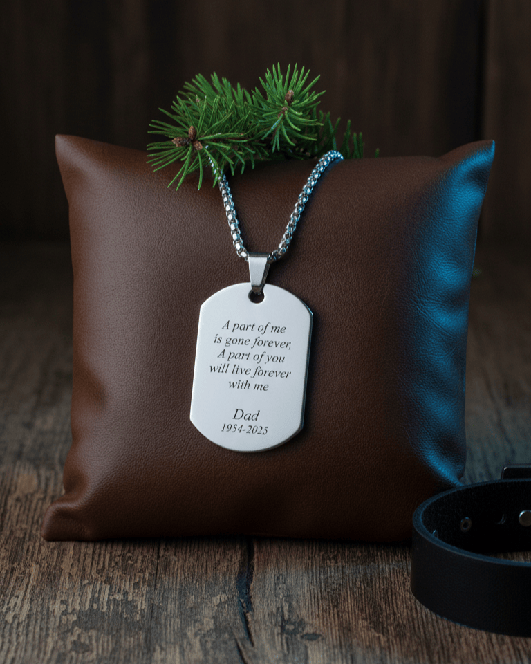 Loved Remembered STAINLESS 2 Tag Pendant