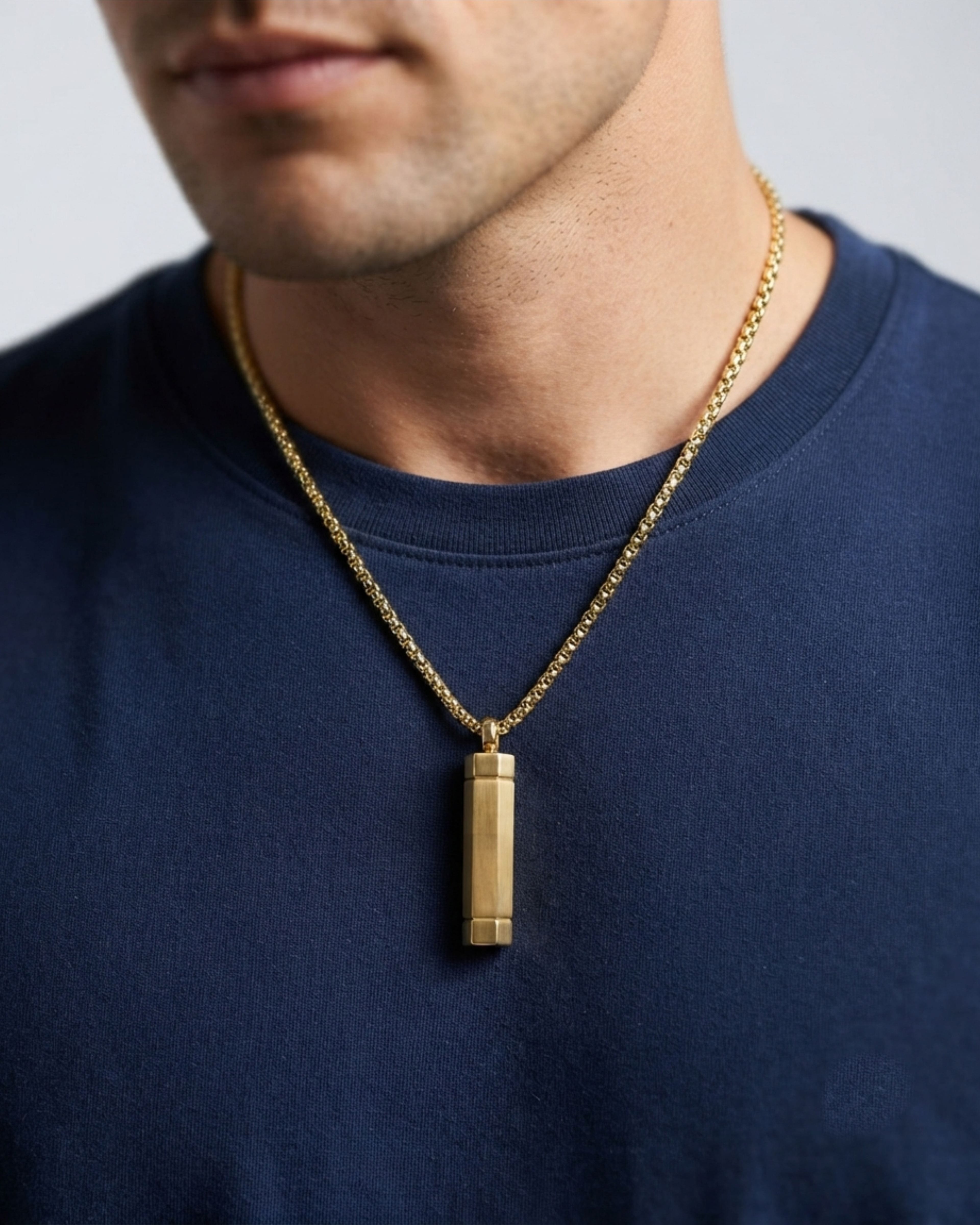 Loved Remembered STAINLESS 24G Gold Plated Cylinder