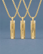 Loved Remembered STAINLESS 24G Gold Plated Cylinder