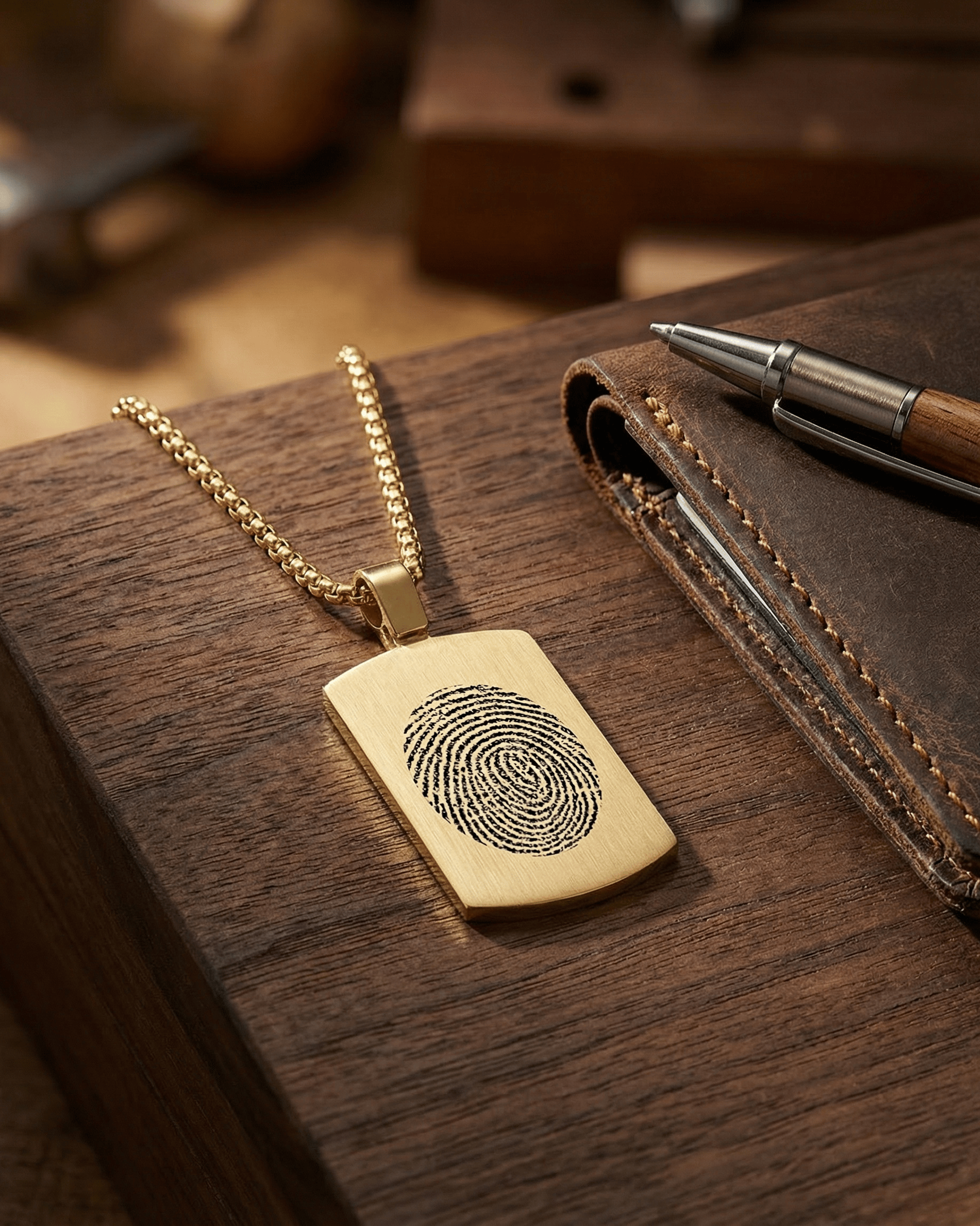 Loved Remembered STAINLESS 25G Gold Plated Tag Pendant