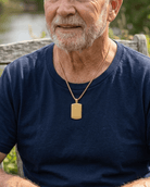 Loved Remembered STAINLESS 25G Gold Plated Tag Pendant