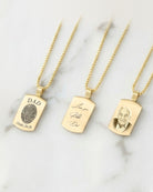 Loved Remembered STAINLESS 25G Gold Plated Tag Pendant