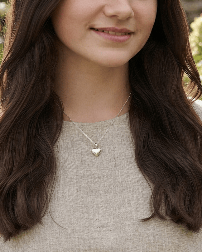 Loved Remembered STAINLESS 26 Ashes Heart Pendant Urn