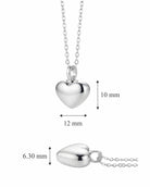 Loved Remembered STAINLESS 26 Ashes Heart Pendant Urn