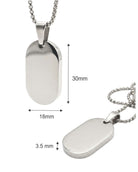 Loved Remembered STAINLESS 5 Tag Urn