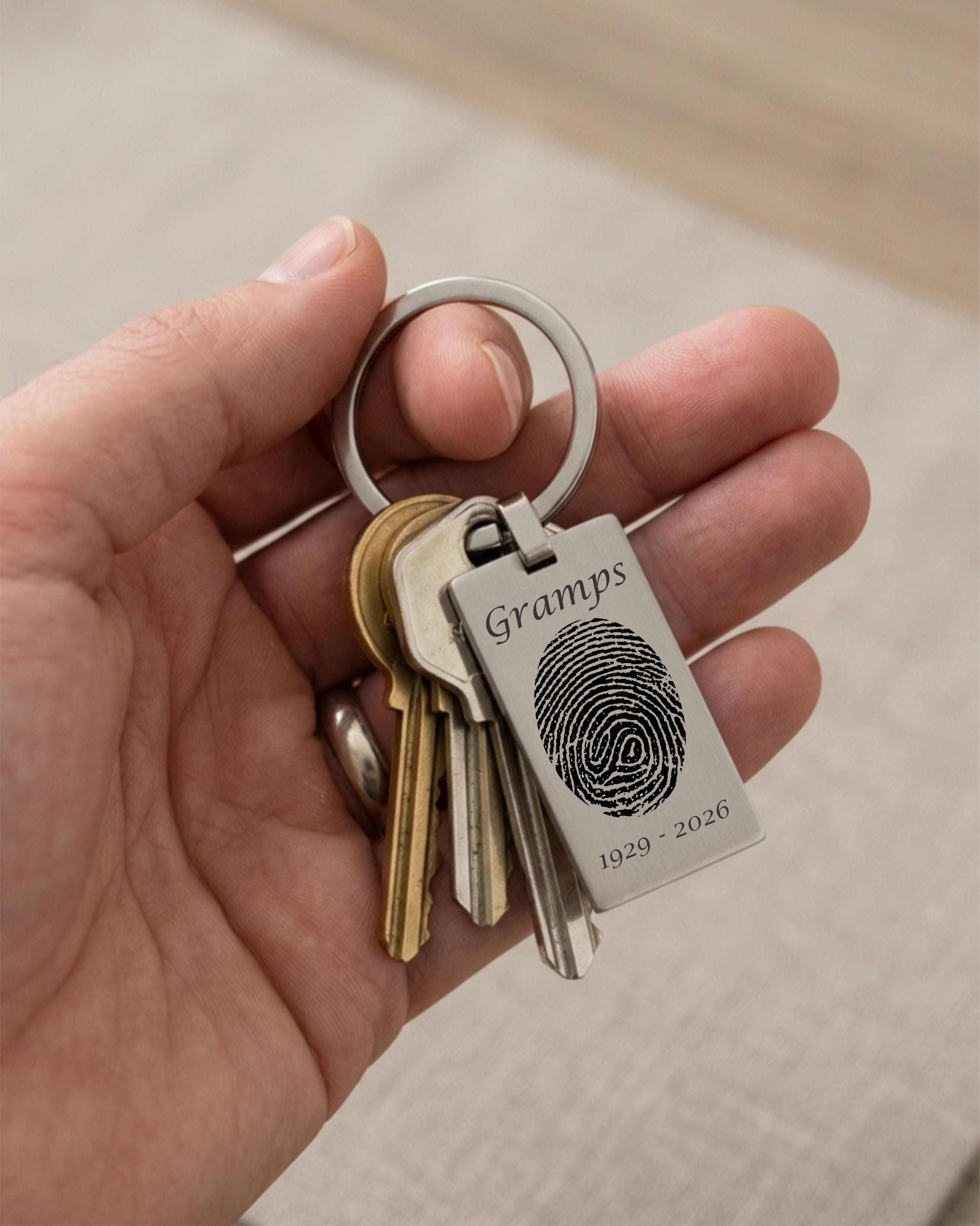 Loved Remembered STAINLESS 6 Keychain