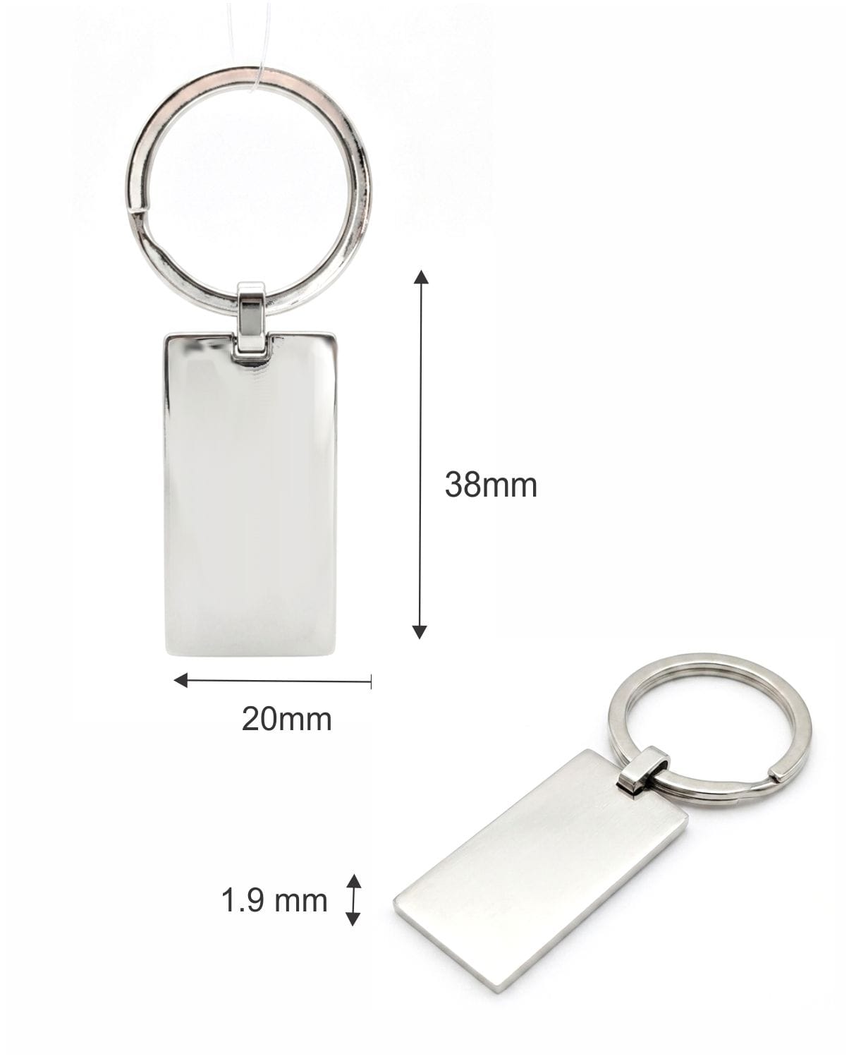 Loved Remembered STAINLESS 6 Keychain