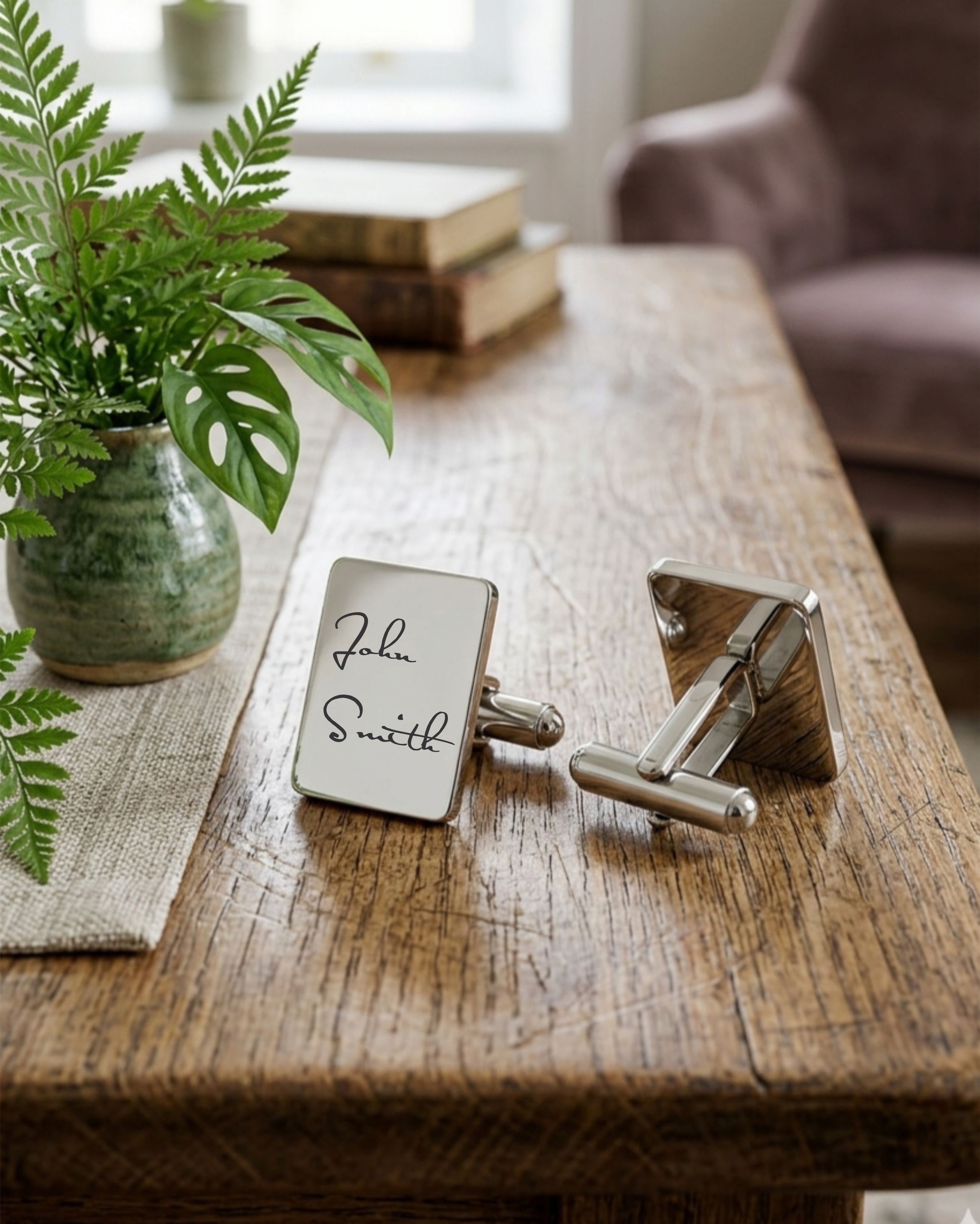 Loved Remembered STAINLESS 7  Cuff Links