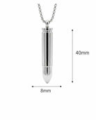 Loved Remembered STAINLESS 9 Bullet Pendant Urn