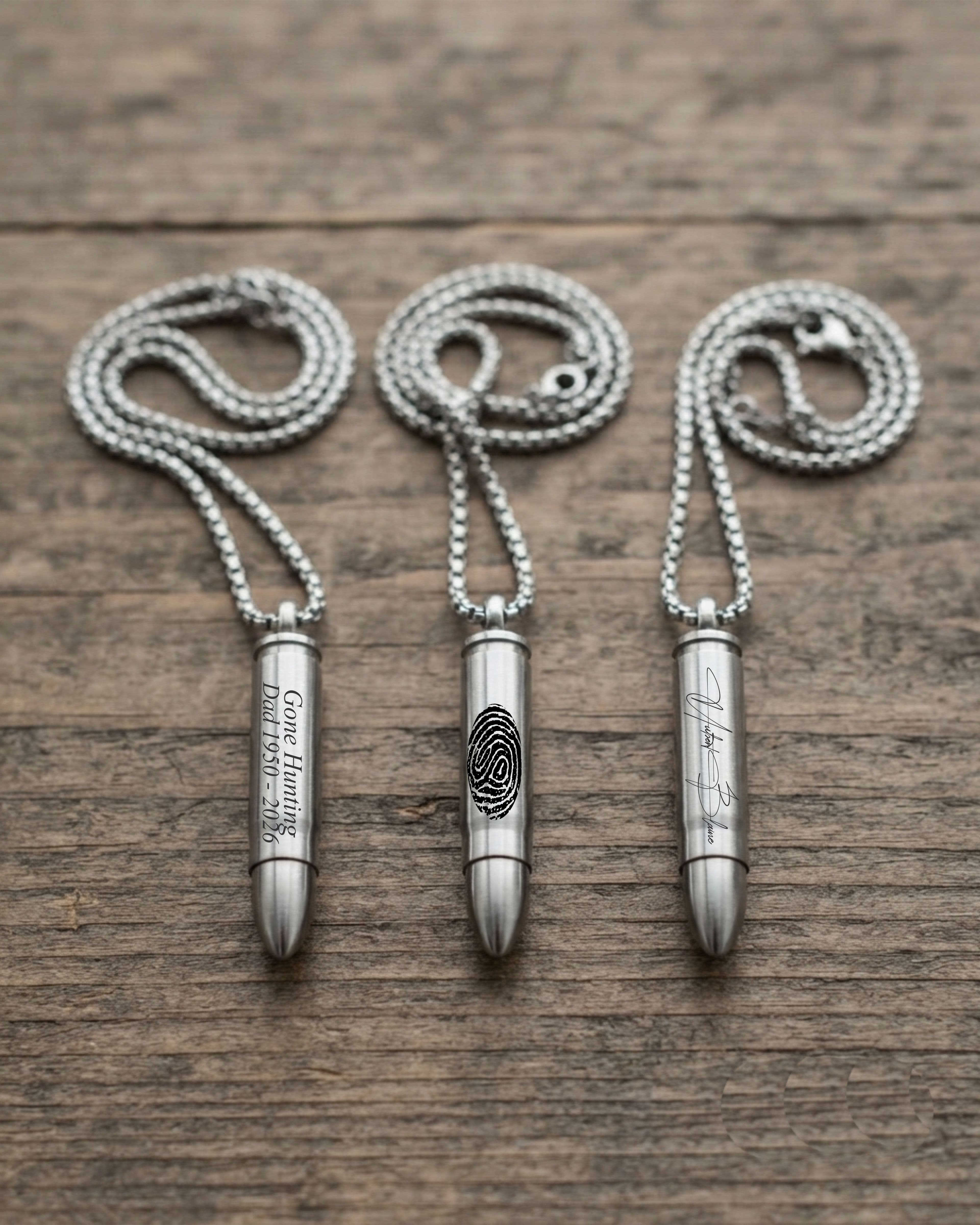 Loved Remembered STAINLESS 9 Bullet Pendant Urn