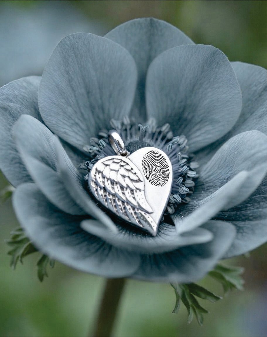 Loved Remembered Stainless Steel Angel Wing Pendant Urn