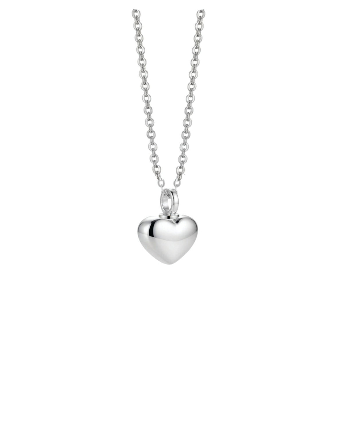 Loved Remembered Stainless Steel Bubble Heart Pendant Urn
