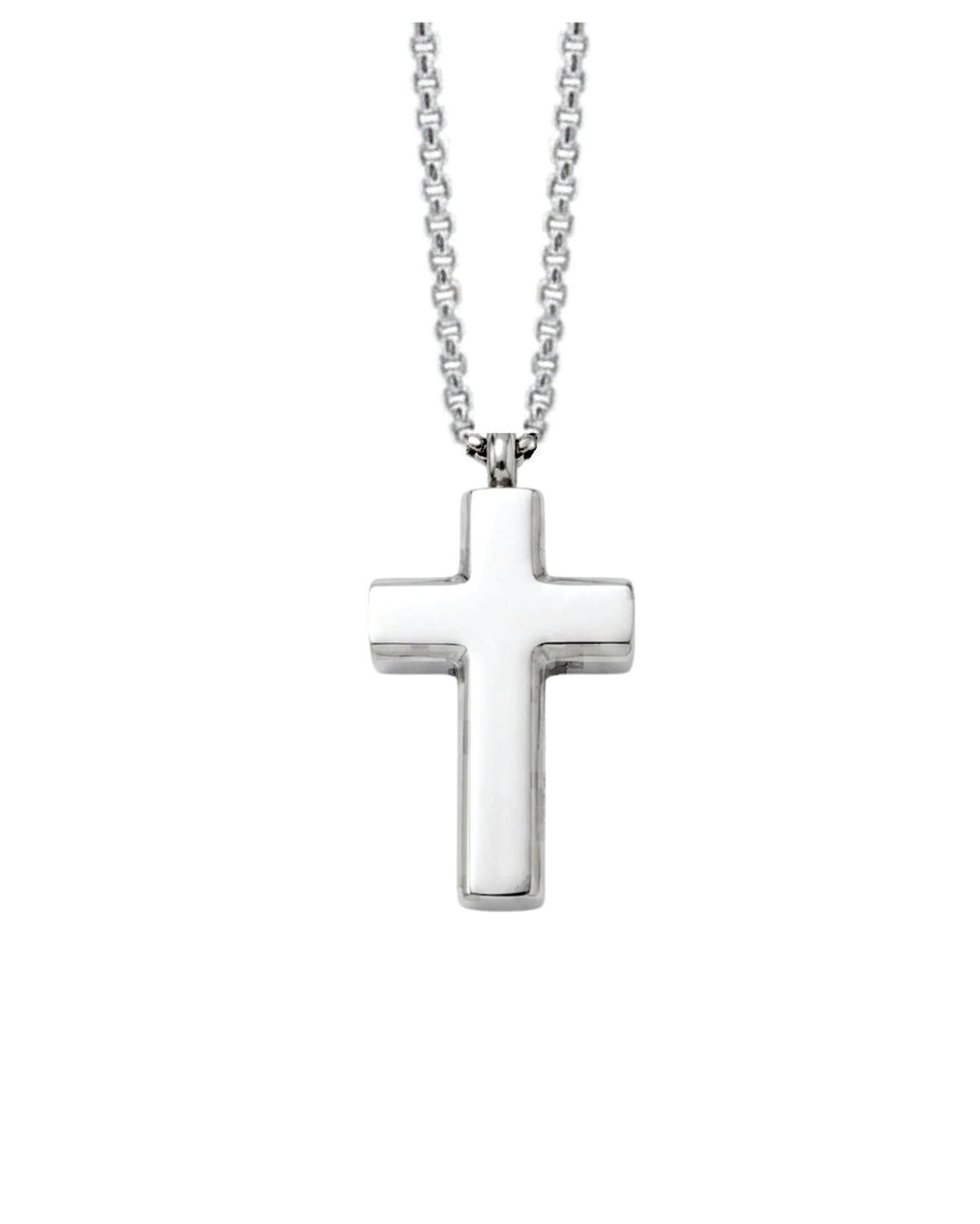 Loved Remembered Stainless Steel Cross Pendant Urn