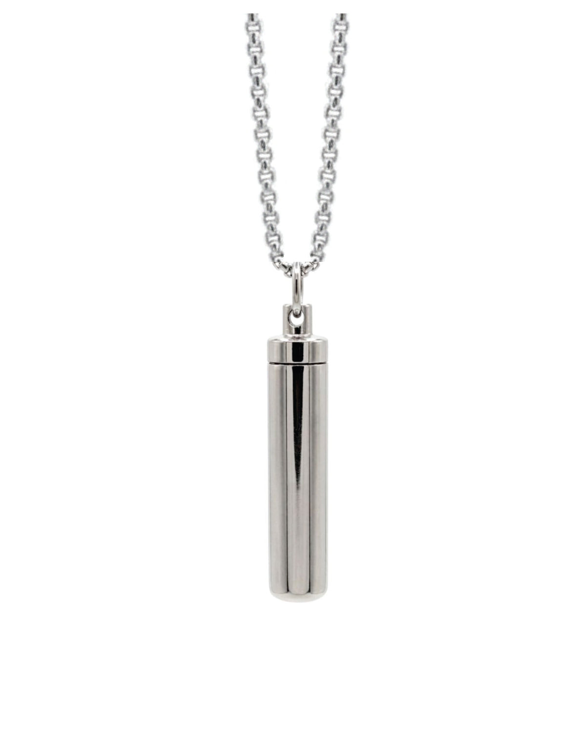 Loved Remembered Stainless Steel Cylinder Pendant Urn