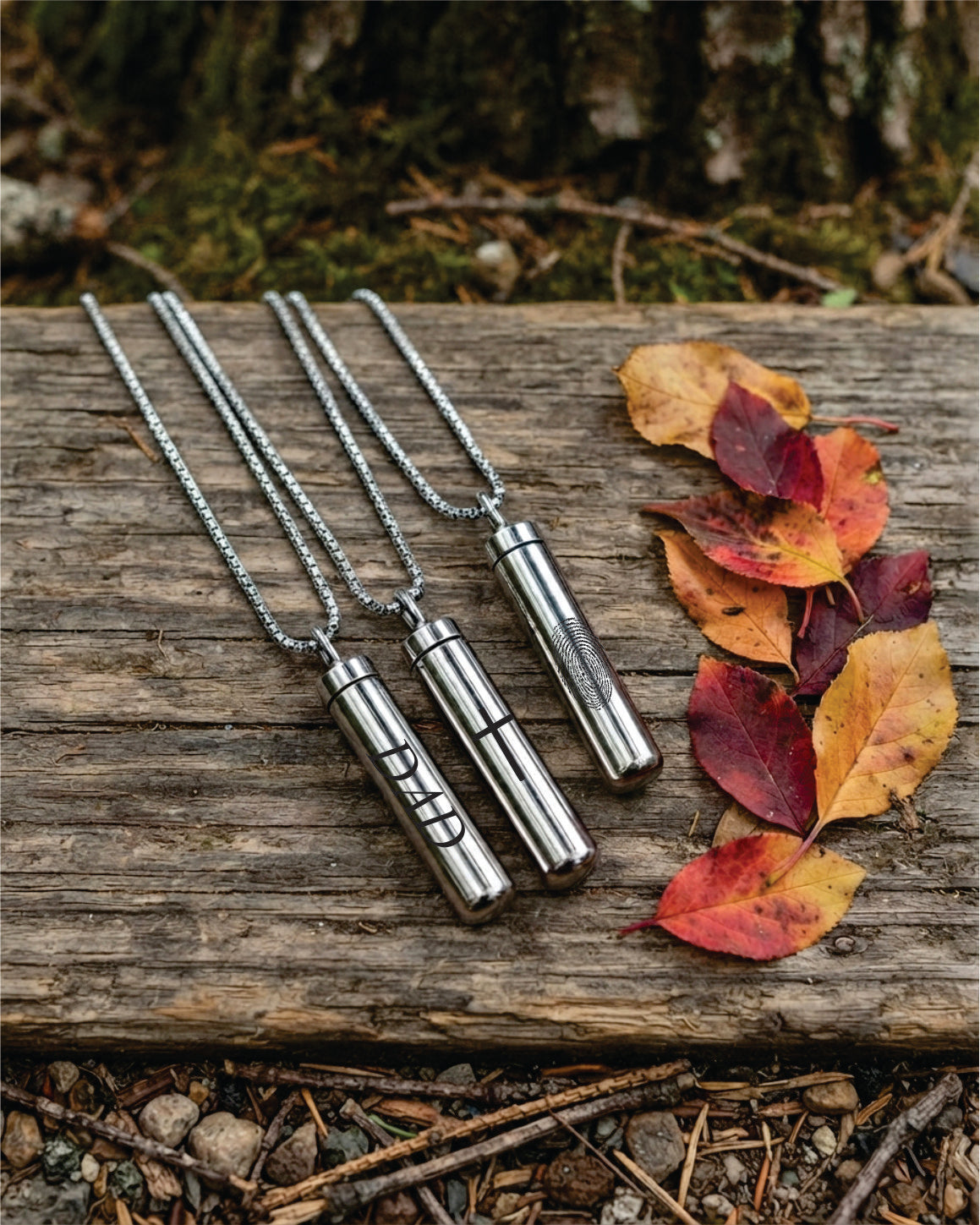 Loved Remembered Stainless Steel Cylinder Pendant Urn