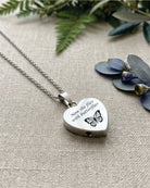 Loved Remembered Stainless Steel Heart Pendant Urn