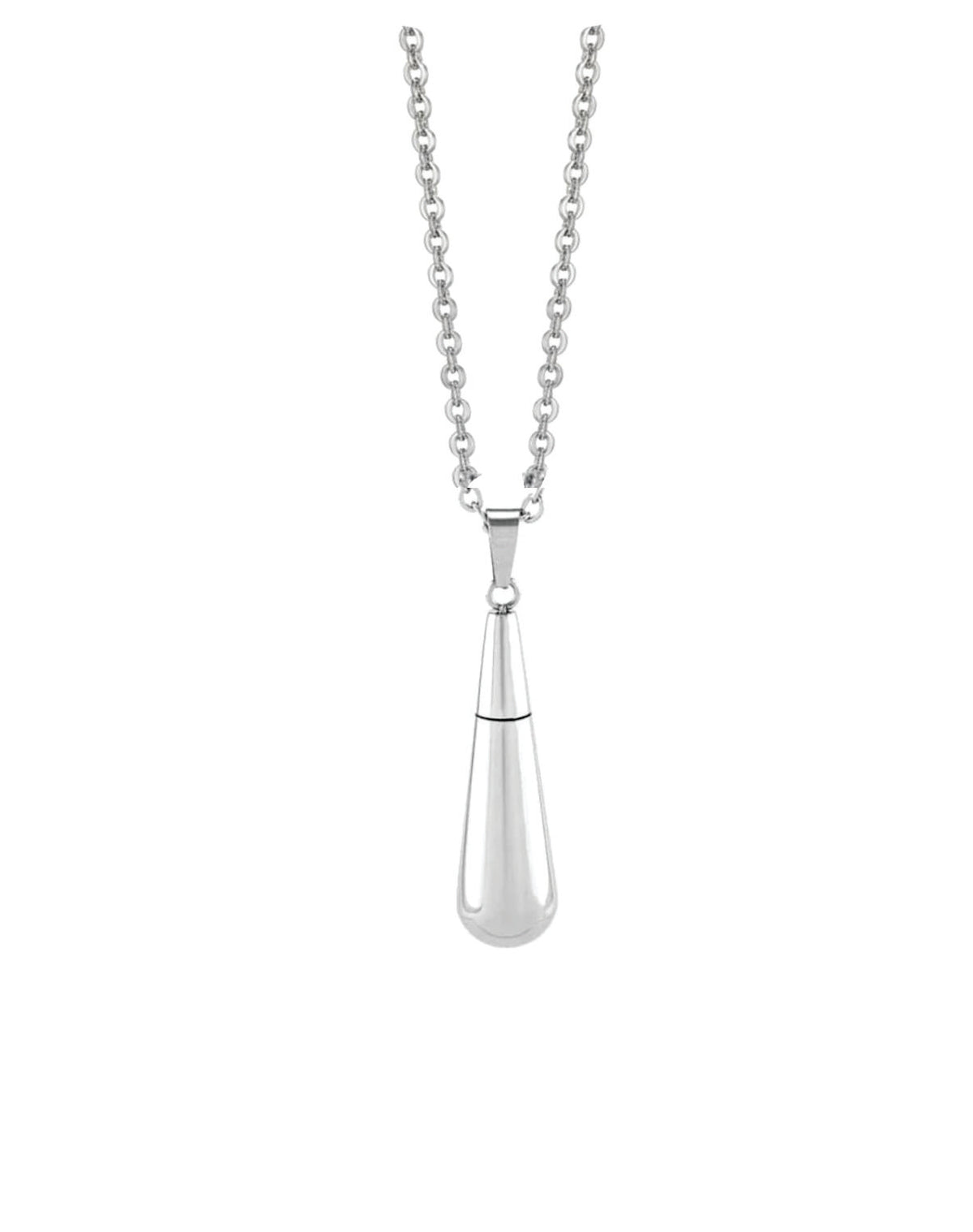 Loved Remembered Stainless Steel Raindrop Pendant Urn