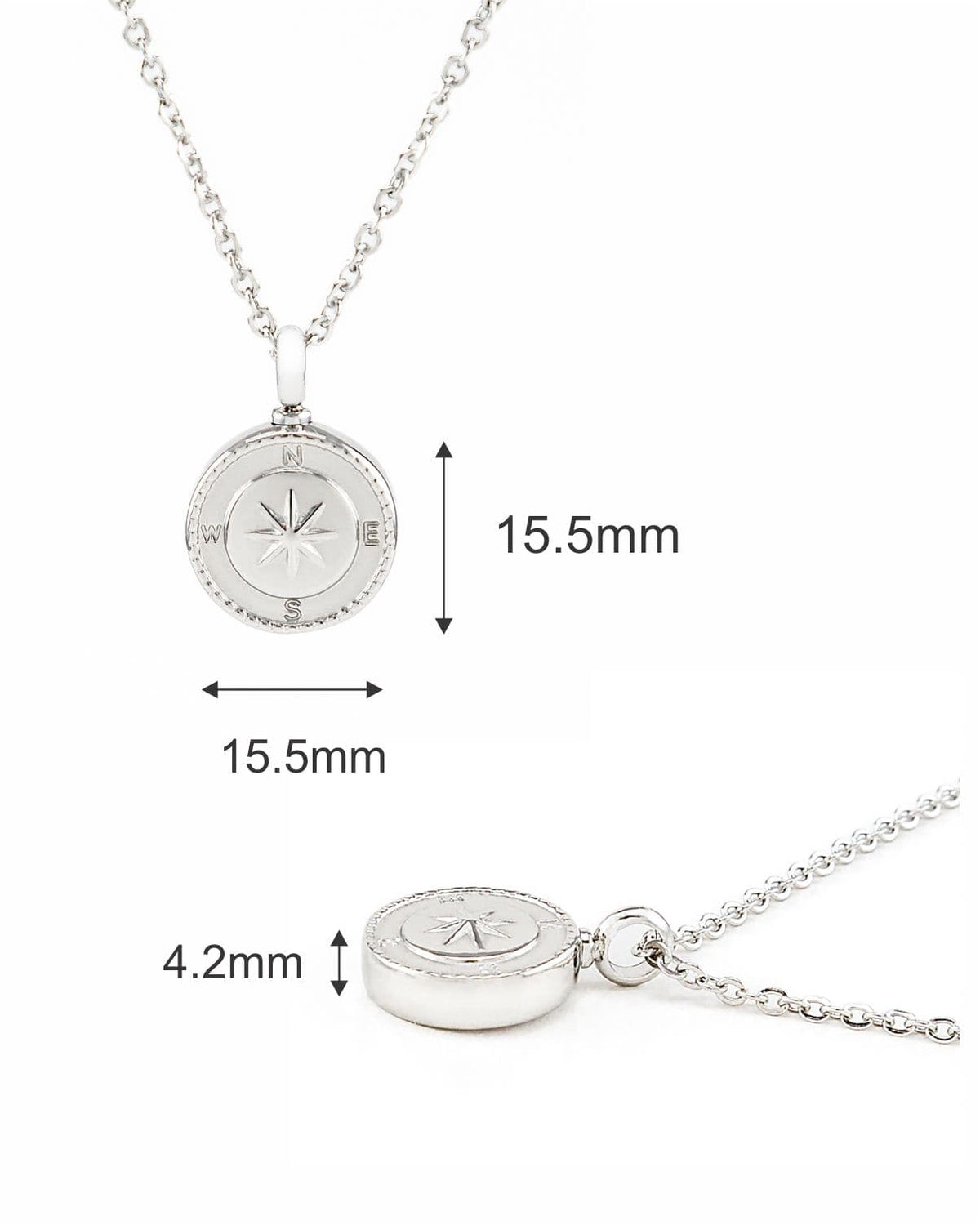 Loved Remembered Stainless Steel Small Compass Urn
