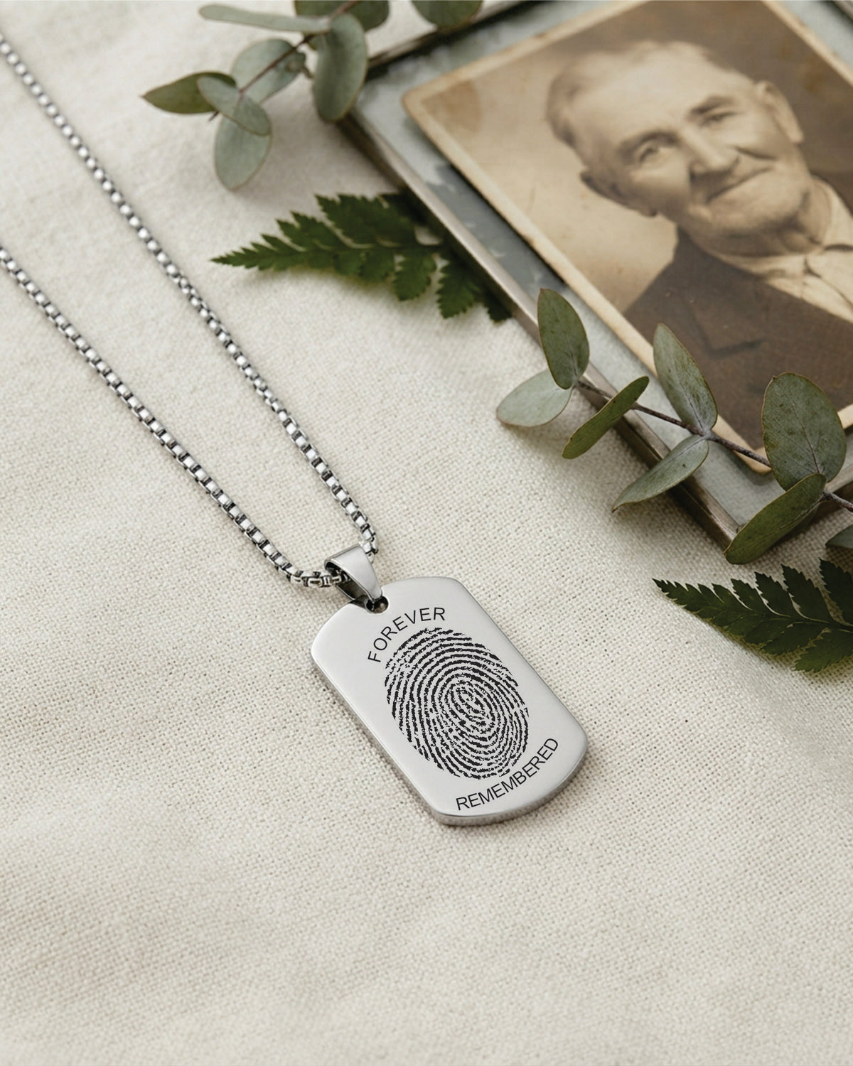 Loved Remembered Stainless Steel Tag Pendant