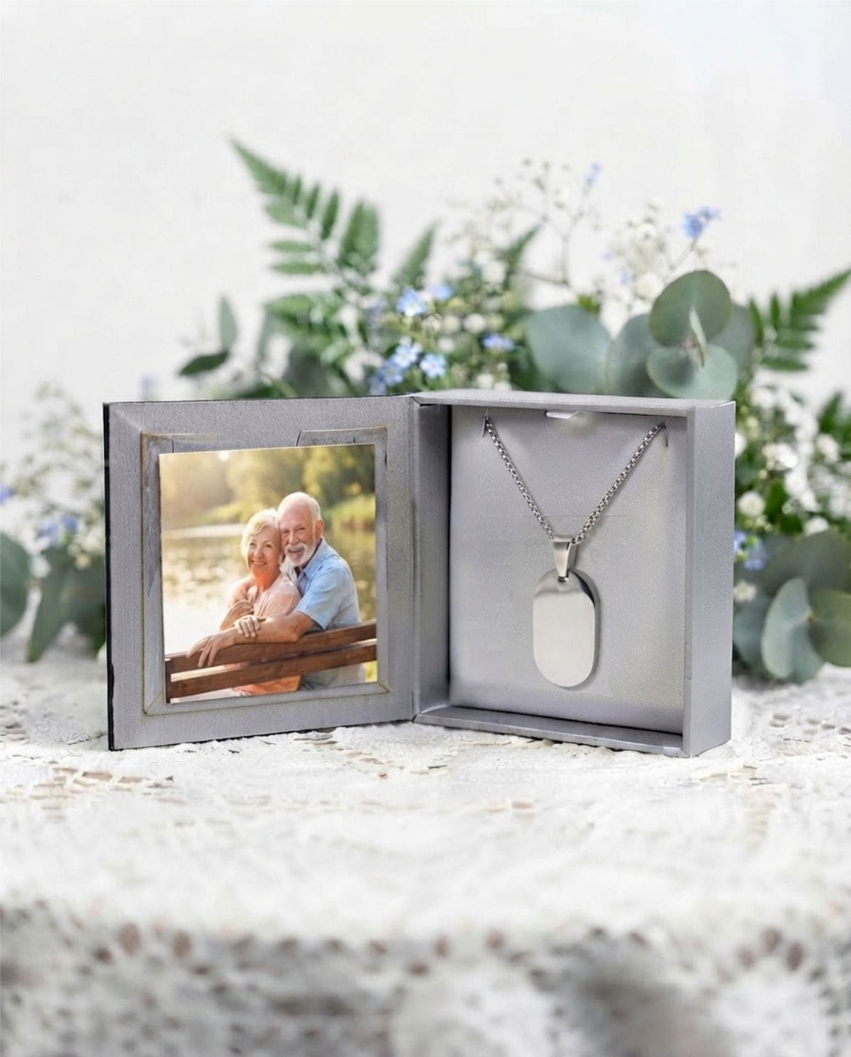 Loved Remembered Stainless Steel Tag Pendant Urn