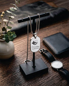 Loved Remembered Stainless Steel Tag Pendant Urn