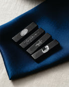 Loved Remembered Three Stone Black Stainless Steel  Block Pendant Urn