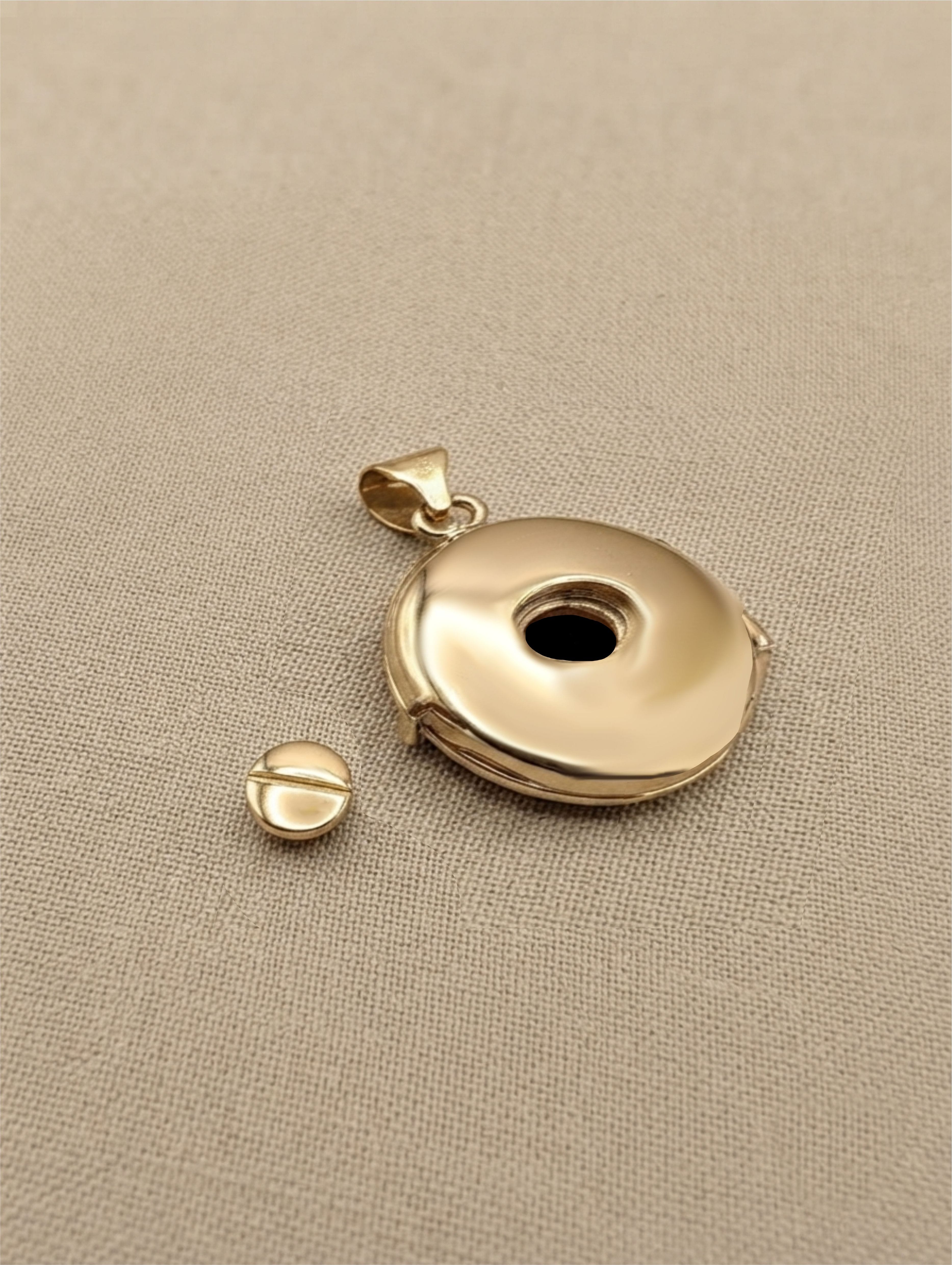 Loved Remembered 'Trillium' Gold Locket Urn