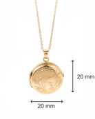 Loved Remembered 'Trillium' Gold Locket Urn