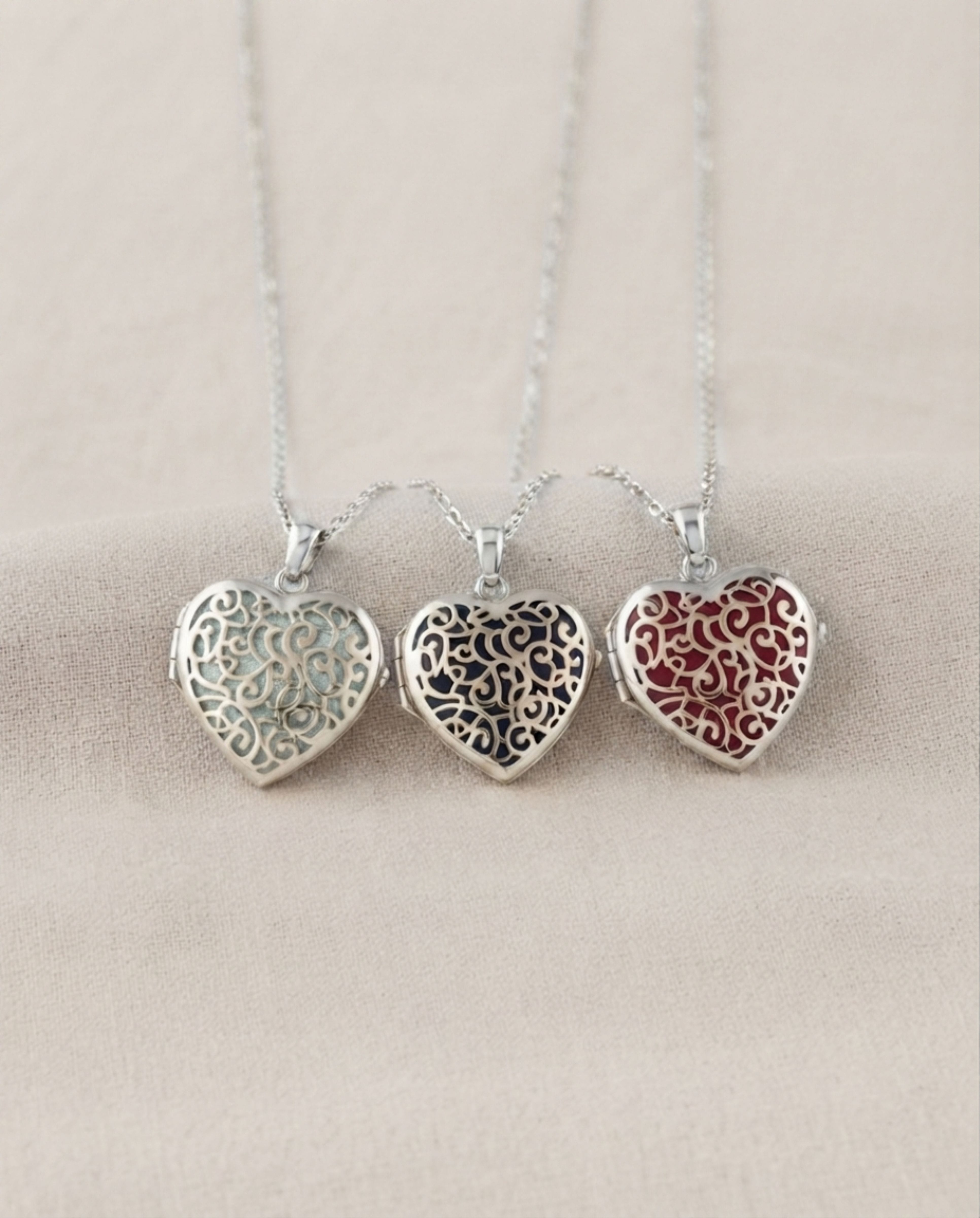 Loved Remembered White Gold Filigree Heart Locket Urn OUT OF STOCK