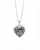 Loved Remembered White Gold Filigree Heart Locket Urn OUT OF STOCK