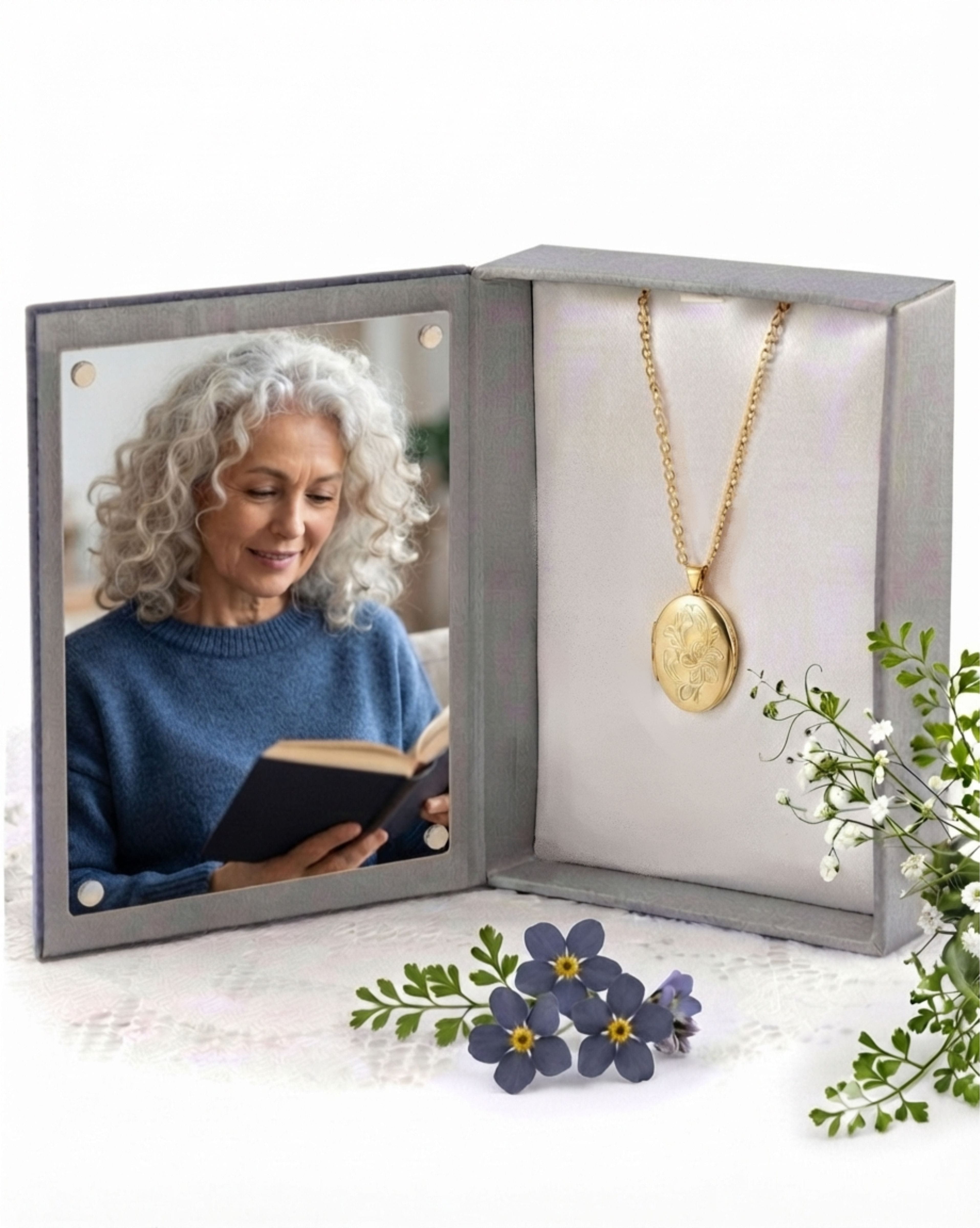 Loved Remembered 'Wildflower' Gold Classic Locket