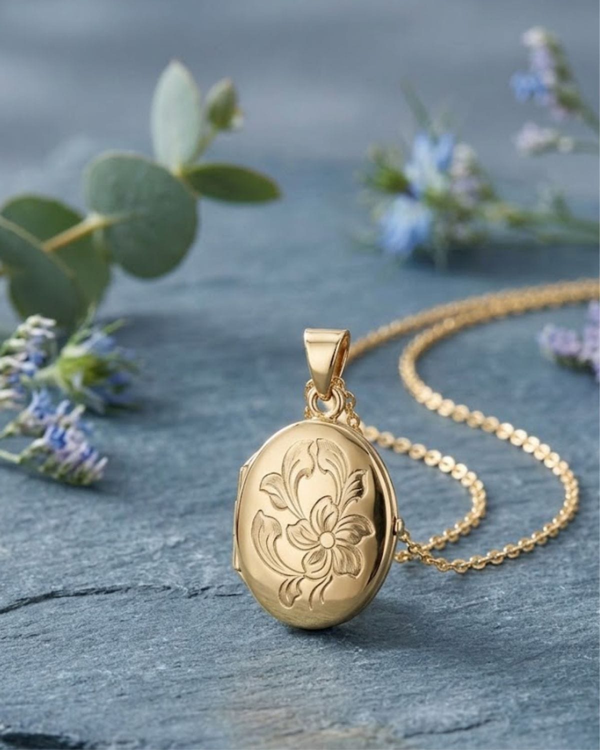 Loved Remembered 'Wildflower' Gold Classic Locket