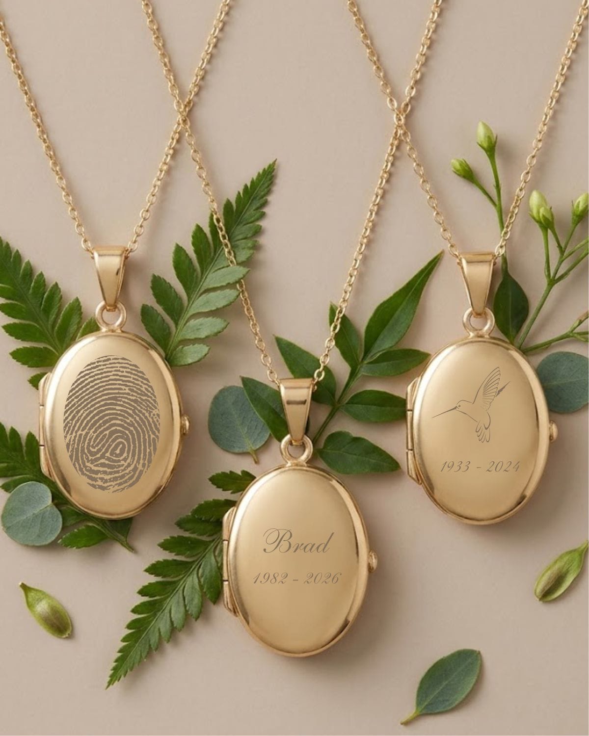 Loved Remembered 'Wildflower' Gold Classic Locket