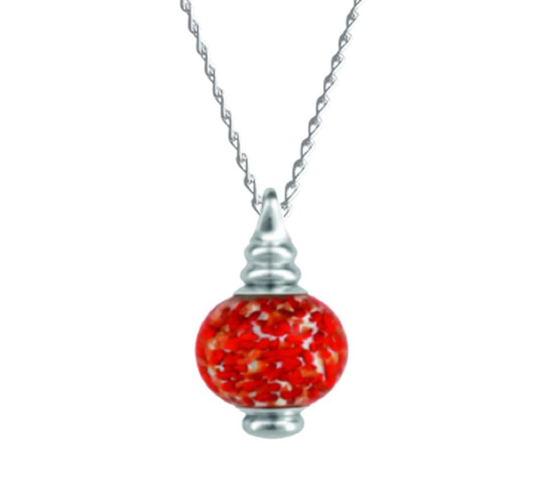 Cara Keepsakes Murano Glass Pendant Urns Bead Murano Glass Pendant Urn - 'Beloved'