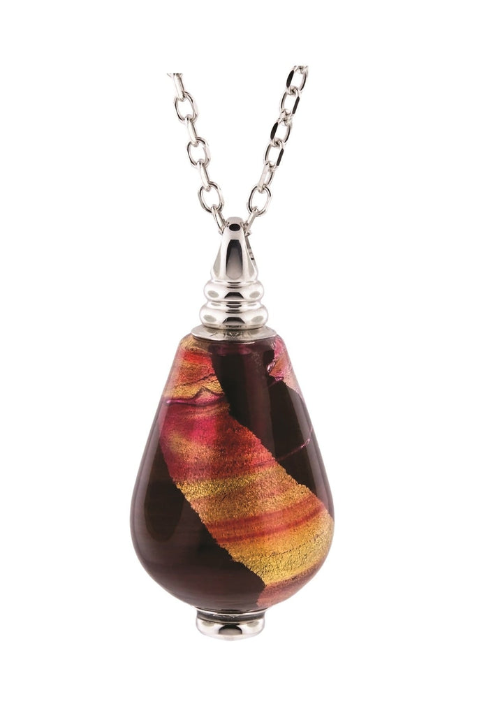 Cara Keepsakes Murano Glass Pendant Urns Drop Murano Glass Pendant Urn - 'Beyond the Sunset'