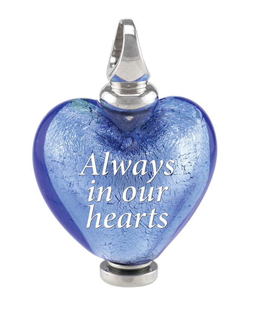 Cara Keepsakes Murano Glass Heart Urn - September sample engraving