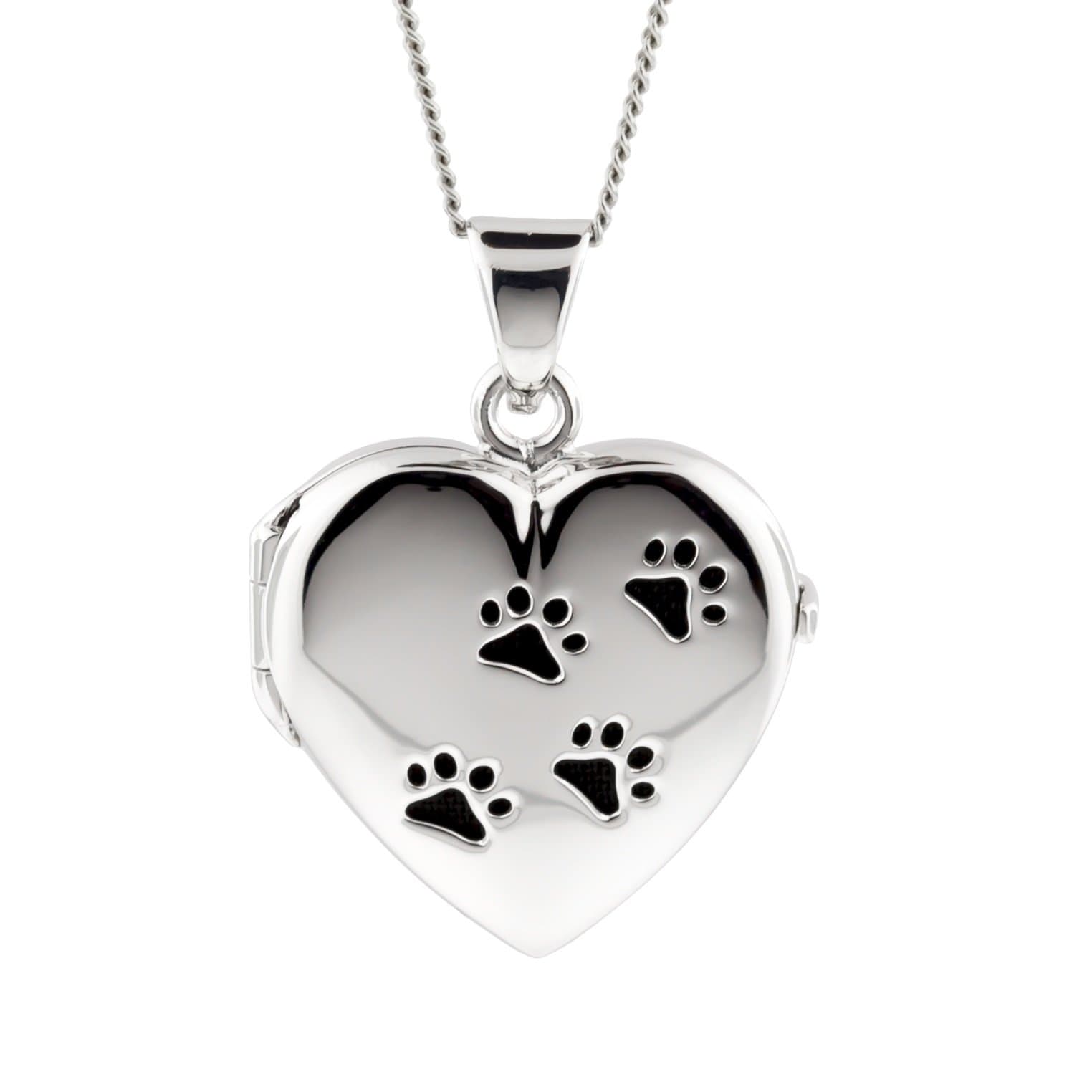 Paw Print Pet Locket Urn – Loved Remembered - Main Image