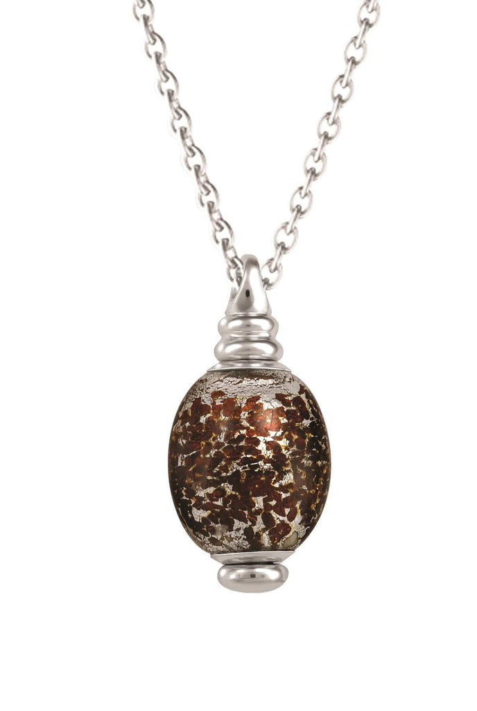 Cara Keepsakes Murano Glass Pendant Urns Olive Murano Glass Pendant Urn - 'Everlasting Embrace'